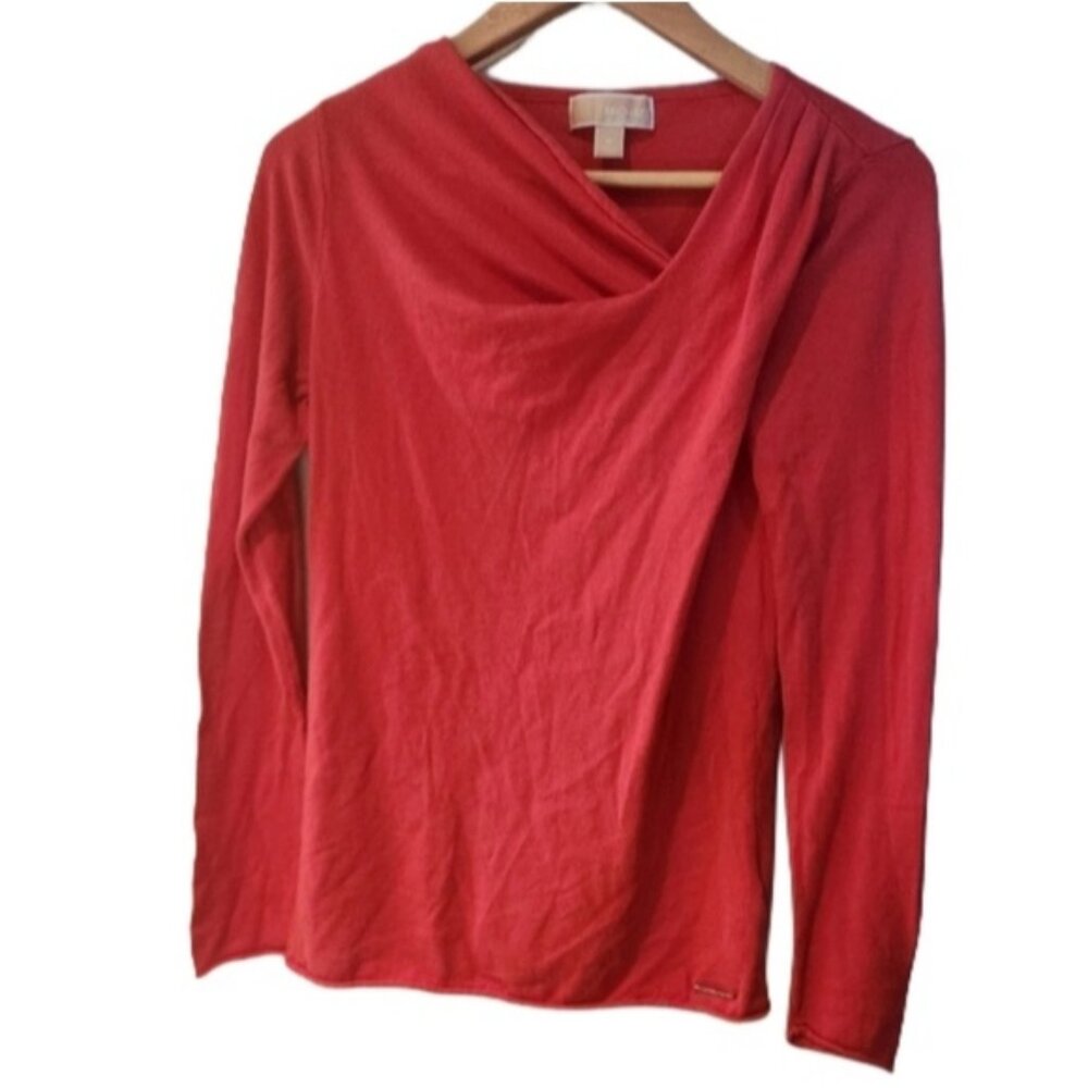 Michael Kors‎ Cotton Rayon Blend Soft Coral Sweater Shirt
